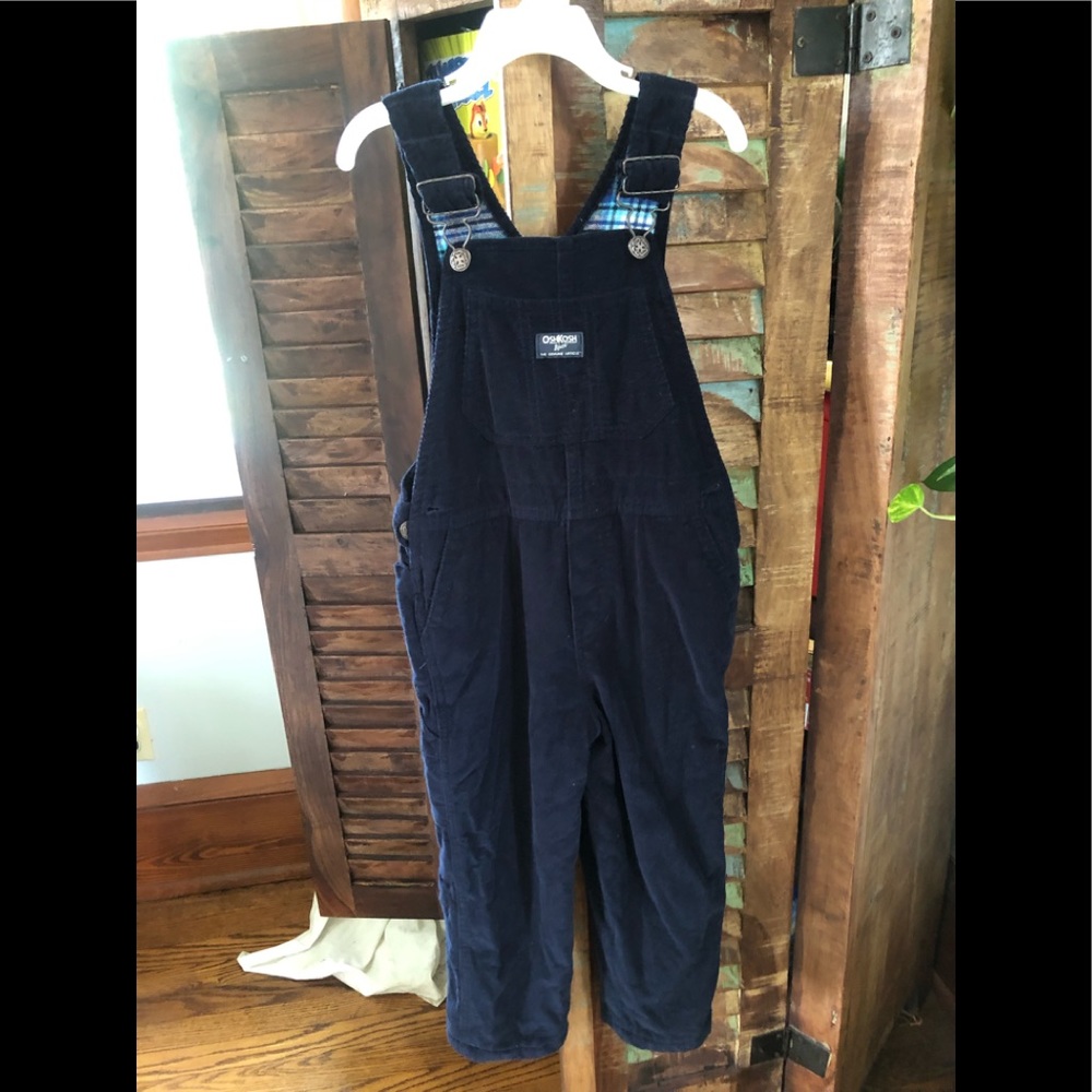 Navy Oshkosh Corduroy Overalls 5T